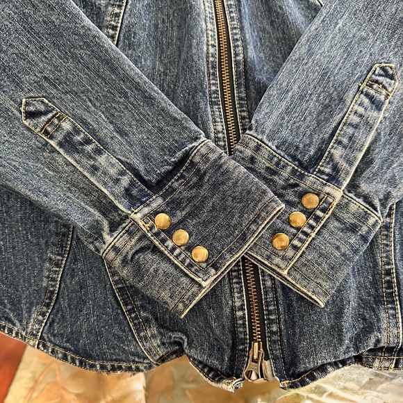 Original Arizona Jean Co Women's Denim Top Zippers 100% Cotton Size XL NWOT - Picture 4 of 13